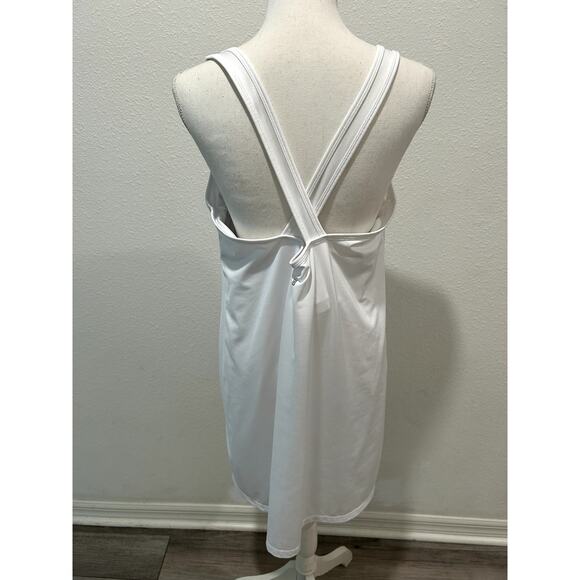ID Ideology Womens Plus Sz 1X Tennis Dress White Workout Stretch Built In Shorts - Picture 2 of 8